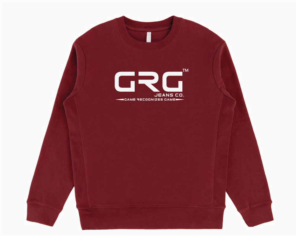 Oxblood GRG™ GOTS® Organic Cotton Crewneck Sweatshirt