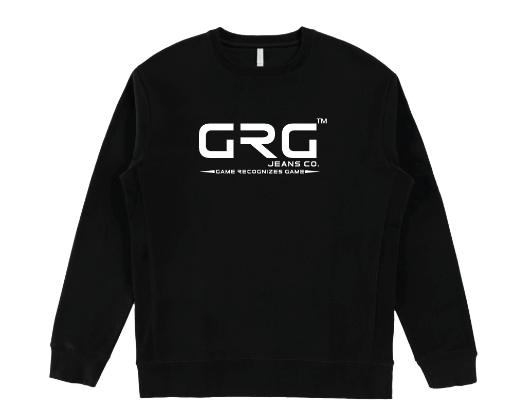 Black GRG™ GOTS® Organic Cotton Crewneck Sweatshirt