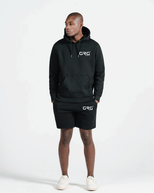 Black GRG™ GOTS® Organic Cotton Hooded Sweatshirt