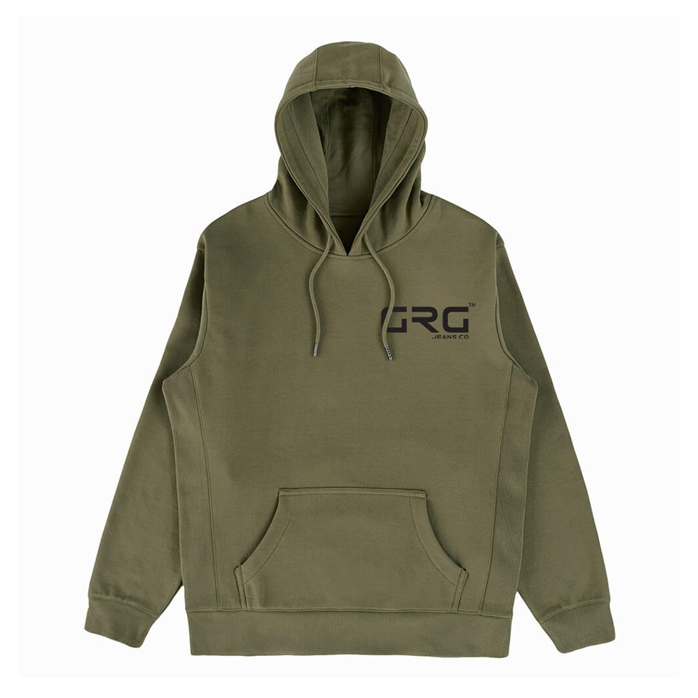 Military Olive GRG™ GOTS® Organic Cotton Hooded Sweatshirt