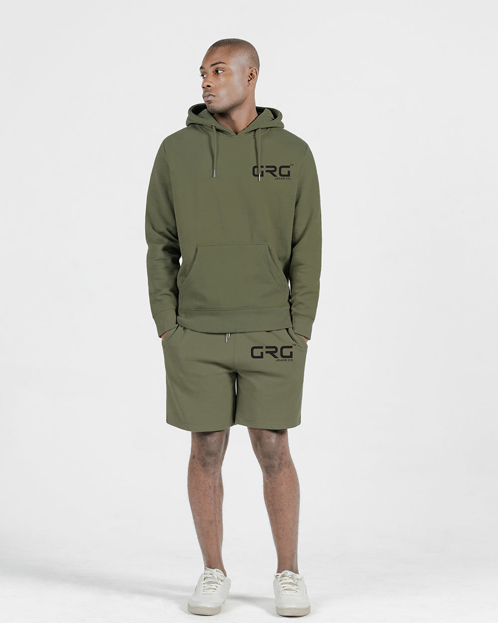 Military Olive GRG™ GOTS® Organic Cotton Hooded Sweatshirt