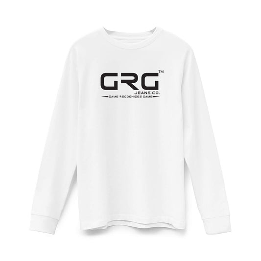 White GRG™ SUPIMA® Cotton 6oz Long Sleeve T-Shirt